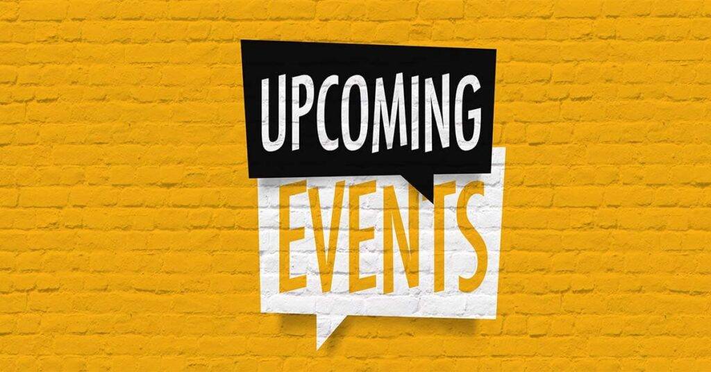 Upcoming events flyer